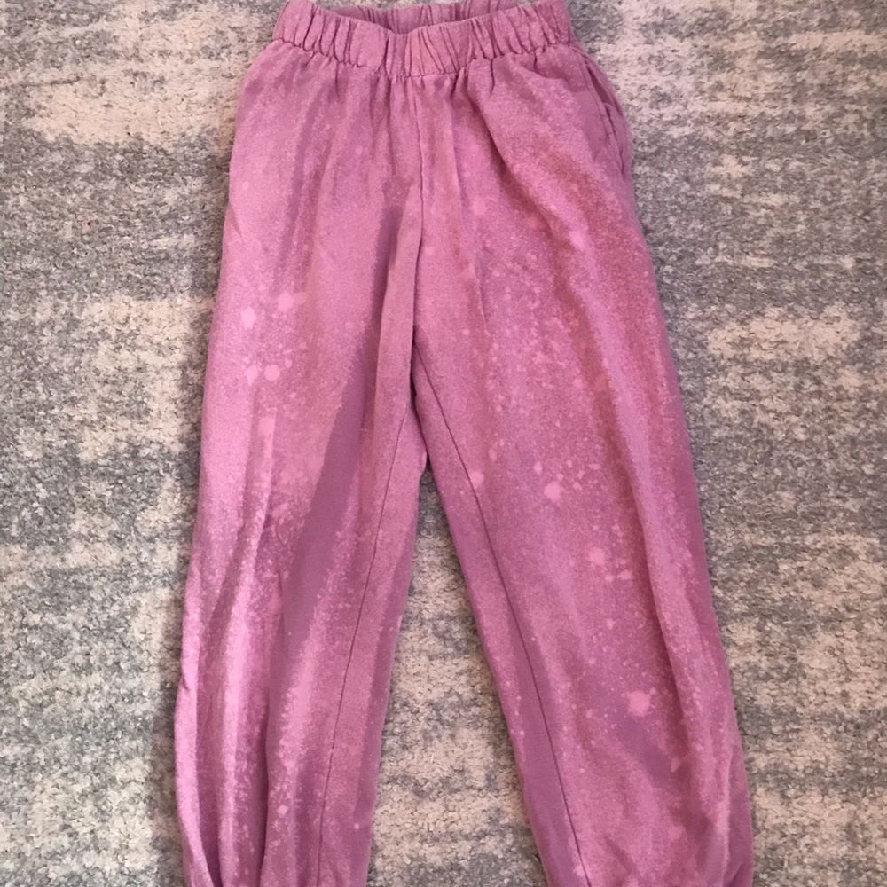 bleach dyed sweatpants